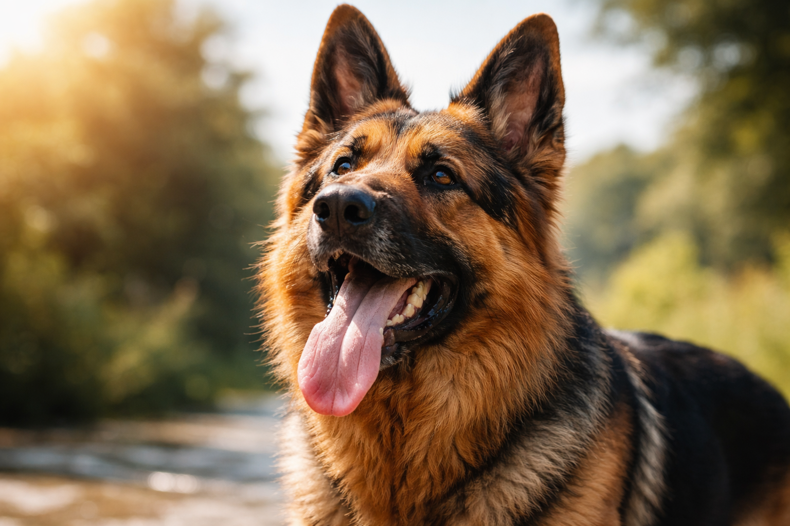 pastor alemão sente calor