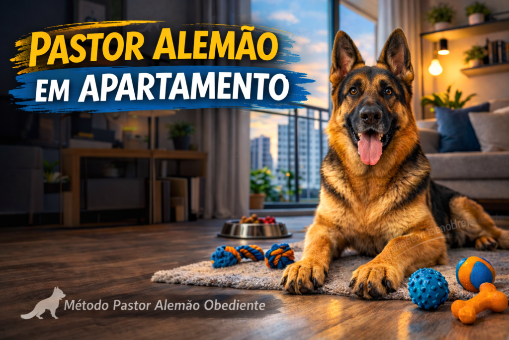 pastor alemão em apartamento