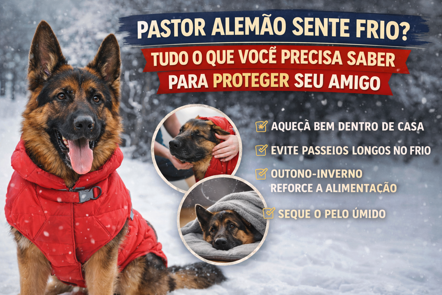 Pastor Alemão sente frio