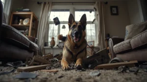 Pastor Alemão Destrói Móveis