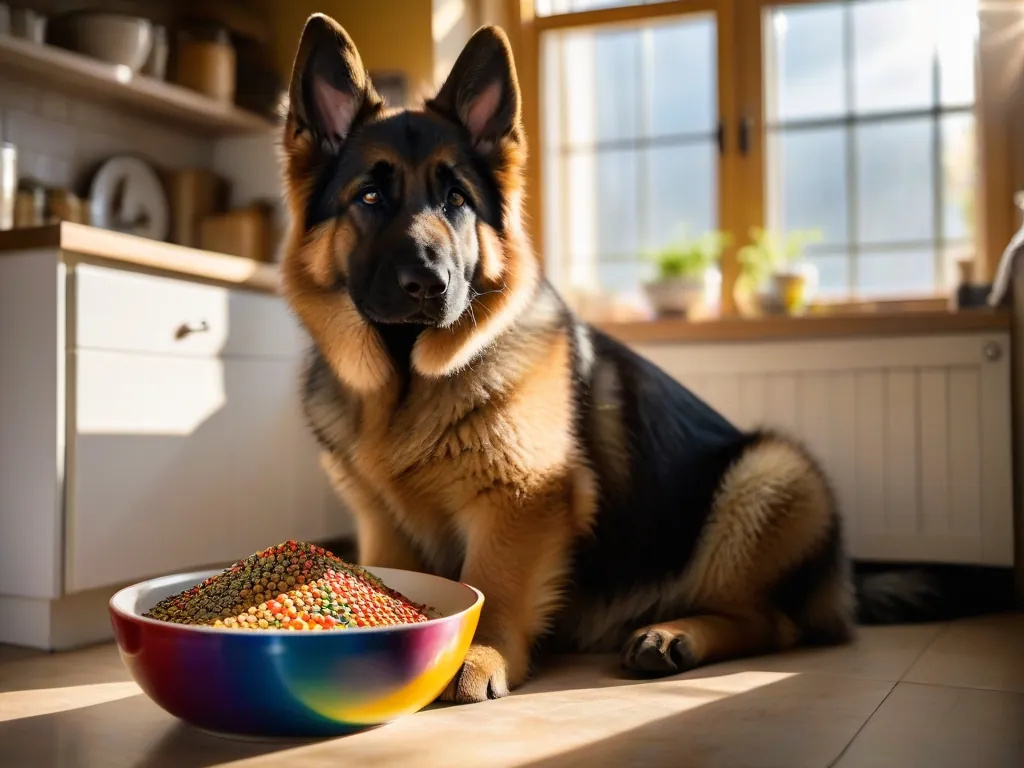 pastor alemão filhote o que comer