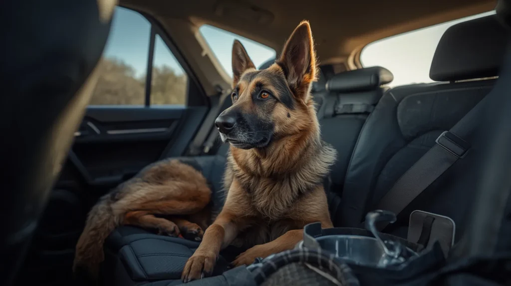 pastor alemão pode viajar de carro